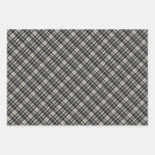 Scott Black en White Modern Scottish Tartan Inpakpapier Vel (Voorkant 3)