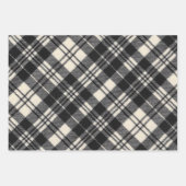 Scott Black en White Modern Scottish Tartan Inpakpapier Vel (Voorkant 2)
