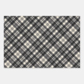 Scott Black en White Modern Scottish Tartan Inpakpapier Vel (Voorkant)