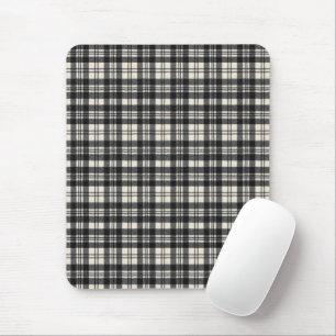Scott Black en White Origineel Schotse Tartan Muismat
