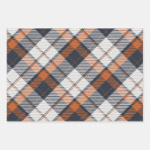 Scott Black Oranje Modern Scottish Tartan Inpakpapier Vel (Voorkant)