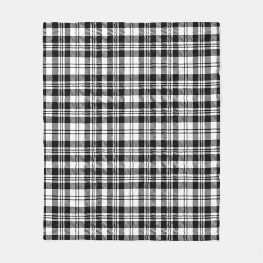 Scott Black - White Modern Pset Fleece Deken (Voorkant)