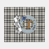 Scott Black - Witte oude clan badge Tartan Plai Fleece Deken (Voorkant (Horizontaal))