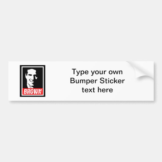 SCOTT BROWN 2012 BUMPERSTICKER (Voorkant)