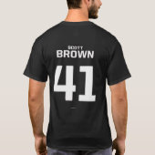 Scott Brown 41 Mannen "Jersey" T-shirt (Achterkant)