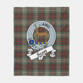 Scott Brown Ancient Clan Badge Tartan Pset Fleece Deken (Voorkant)