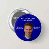 Scott Brown Anti Obama Politieke Button (Voorkant /achterkant)