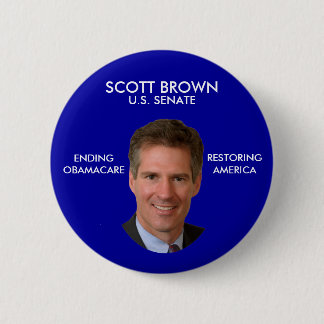 Scott Brown Anti Obama Politieke Button
