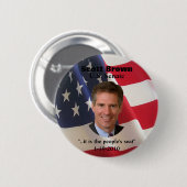 Scott Brown Button (t shirt pin magneten) (Voorkant /achterkant)