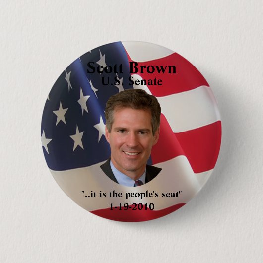 Scott Brown Button (t shirt pin magneten) (Voorkant)