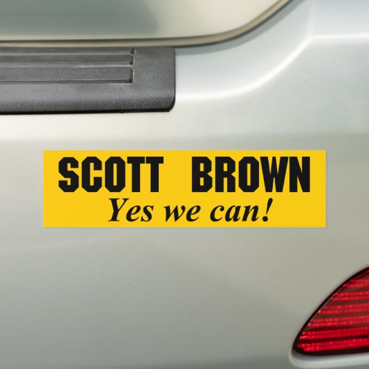 Scott Brown - Ja we kunnen Bumpersticker (Op auto)