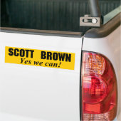 Scott Brown - Ja we kunnen Bumpersticker (Op Truck)