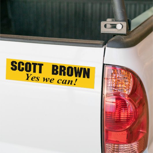 Scott Brown - Ja we kunnen Bumpersticker (Op Truck)