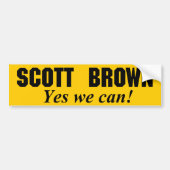 Scott Brown - Ja we kunnen Bumpersticker (Voorkant)