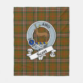 Scott Brown Modern Clan Badge Tartan Pset Fleece Deken (Voorkant)