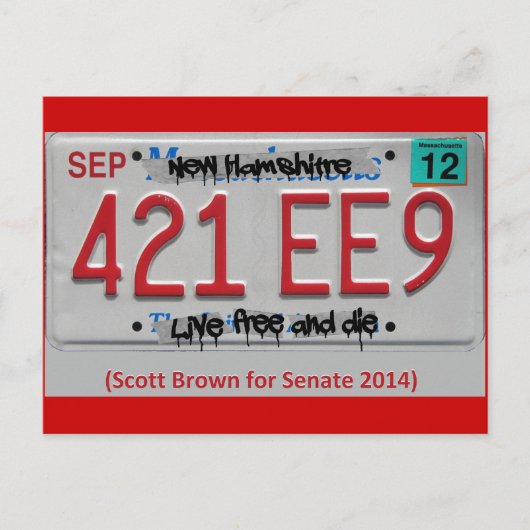 Scott Brown voor Senaat 2014 Briefkaart (Voorkant)