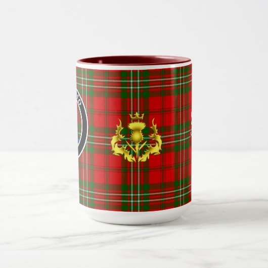 Scott Clan Badge & Tartan Mok (Midden)