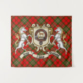 Scott Clan Badge & Unicorns w/Tartan Wandkleed (Voorkant (horizontaal))