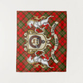 Scott Clan Badge & Unicorns w/Tartan Wandkleed (Voorkant)