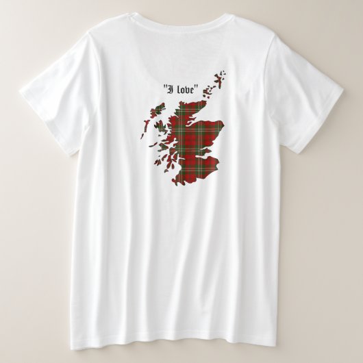 Scott Clan Badge Women's Grote Maat T-shirt (Design achterkant)