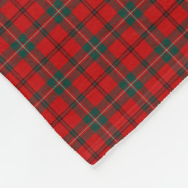 Scott Clan Red en Forest Green Tartan Fleece Deken