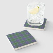 Scott Clan Tartan Pset Stone Onderzetter (Zijkant)
