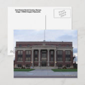 Scott County, Kansas Courthouse Briefkaart (Voorkant / Achterkant)