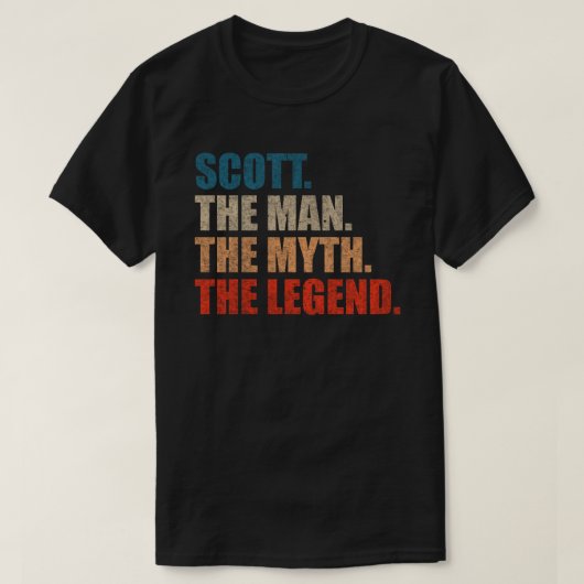 Scott De Man De Mythe De Legende T-shirt (Design voorkant)