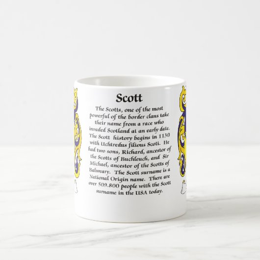 Scott Family Coat of Arms a mok (Center)