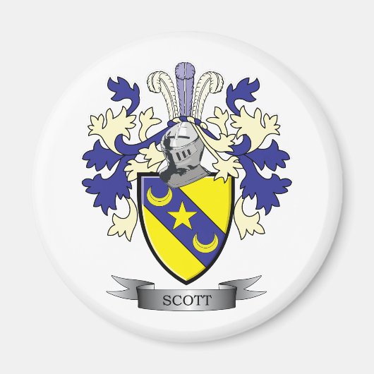 Scott Family Crest Coat of Arms Magneet (Voorkant)