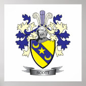 Scott Family Crest Coat of Arms Poster (Voorkant)