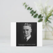 Scott Fitzgerald "Liefde/Begin" Citaat Cadeaus Enz Briefkaart (Staand voorkant)