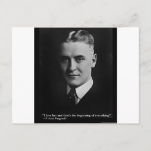 Scott Fitzgerald "Liefde/Begin" Citaat Cadeaus Etc Briefkaart