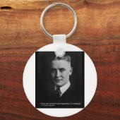 Scott Fitzgerald "Liefde/Begin" Citaat Cadeaus Etc Sleutelhanger (Voorkant)