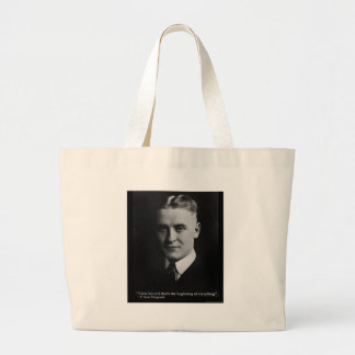 Scott Fitzgerald "Love/Beginning" Citaat Gifts, en Grote Tote Bag
