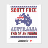 Scott Free Australia Einde van een fout Sticker (Vel)