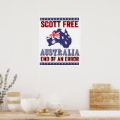 Scott Free - Australië Einde van een fout Poster (Keuken)