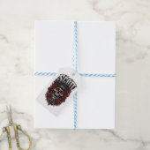Scott Gothic Schedel Gepersonaliseerde Naam Ontwer Cadeaulabel (Met Touw)