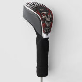 Scott Gothic Schedel Gepersonaliseerde Naam Ontwer Golfheadcover (Schuin)