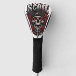 Scott Gothic Schedel Gepersonaliseerde Naam Ontwer Golfheadcover