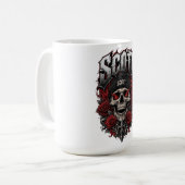 Scott Gothic Schedel Gepersonaliseerde Naam Ontwer Koffiemok (Voorkant links)