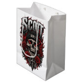 Scott Gothic Schedel Gepersonaliseerde Naam Ontwer Medium Cadeauzakje (Voorkant Gekanteld)