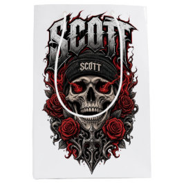 Scott Gothic Schedel Gepersonaliseerde Naam Ontwer Medium Cadeauzakje