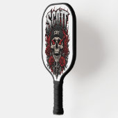 Scott Gothic Schedel Gepersonaliseerde Naam Ontwer Pickleball Paddle (Links)