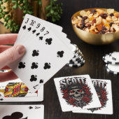 Scott Gothic Schedel Gepersonaliseerde Naam Ontwer Pokerkaarten (Insitu)