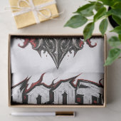 Scott Gothic Schedel Gepersonaliseerde Naam Ontwer Tissuepapier (Geschenk)