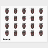 Scott Gothic Schedel Gepersonaliseerde Naam Ontwer Vierkante Sticker (Vel)