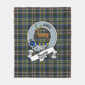 Scott Green Modern Clan Badge Tartan Pset Fleece Deken (Voorkant)