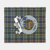 Scott Green Modern Clan Badge Tartan Pset Fleece Deken (Voorkant (Horizontaal))