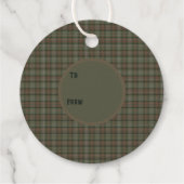 Scott Green Weathered Original Scottish Tartan Bedankjes Labels (Achterkant)